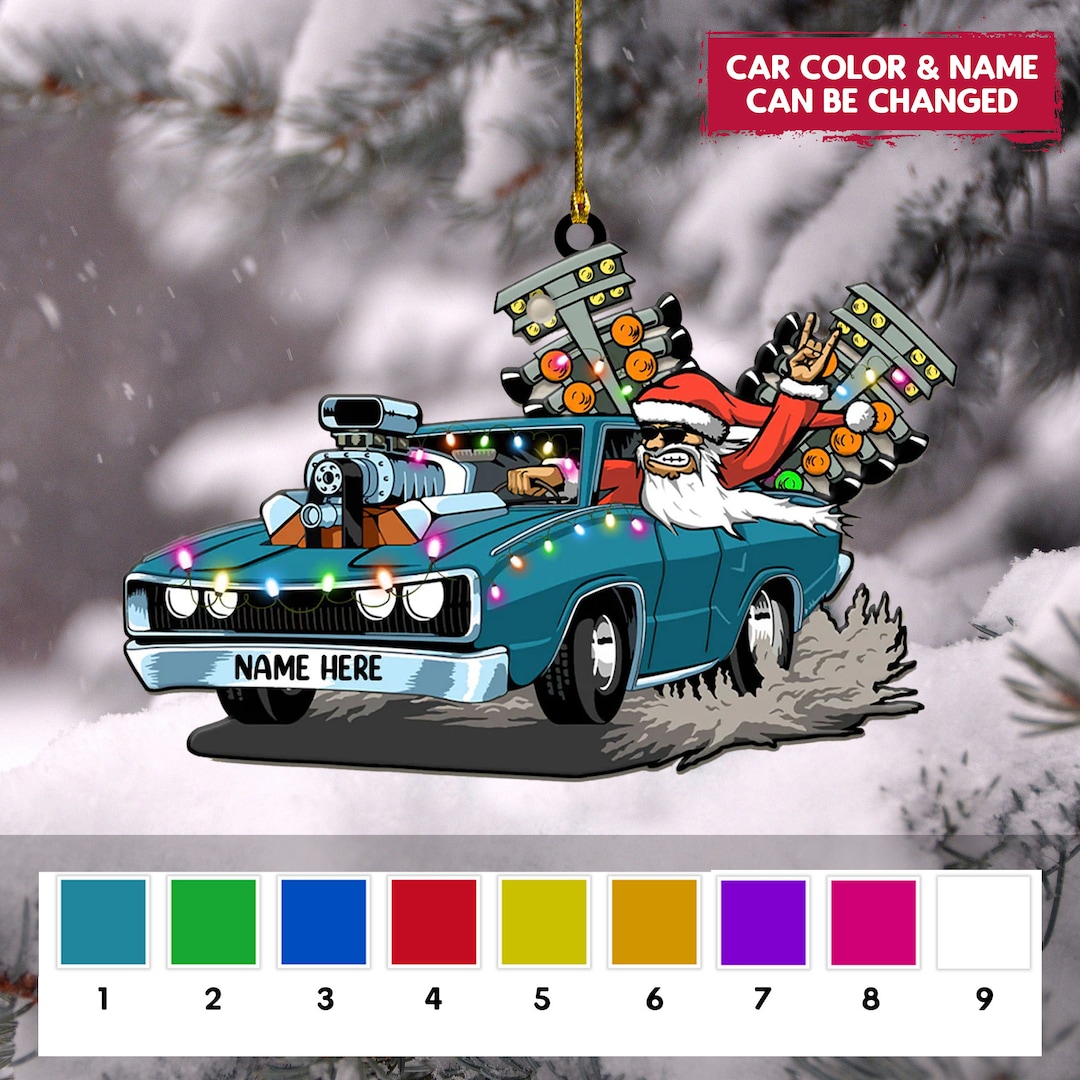 Drag Racing Ornament, Christmas Gift for Drag Racer, Personalized