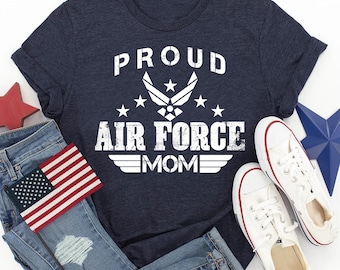T-shirt voor trotse luchtmachtmoeder, afstudeershirt, thuiskomstoutfit, luchtmachtshirt, cadeau voor luchtmachtmoeder, uitzendingscadeau, Moederdagcadeau