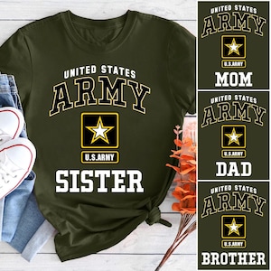 US Army Schwester Shirt, Stolze Armee Mutter T-Shirt, Militärische Familie Unterstützung Shirt, Boot Camp Abschluss Geschenk, Soldaten Schwester T-Shirt