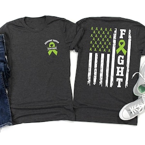 Fight Lymphoma Cancer US Flag Shirt, Lime Green Ribbon Shirt, Lymphoma Cancer Awareness T-Shirt, Lymphoma Cancer Warrior Team Name Tshirt