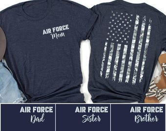Magliette per orgogliose famiglie dell'aeronautica militare, magliette militari personalizzate per mamma, papà e fratelli, magliette per la laurea degli aviatori, regali per la missione, abbigliamento di supporto dell'USAF