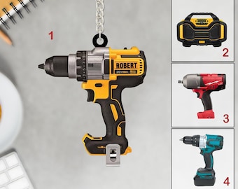 Outil électrique personnalisé ornement de voiture 2D et non 3D, ornement de perceuse électrique, cadeau de perceuse électrique