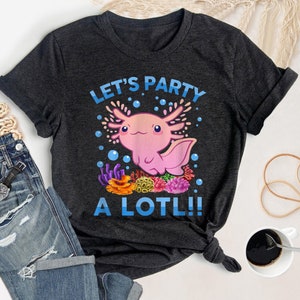 アホロートルの誕生日パーティーTシャツ、かわいい子供用女の子男の子用アホロートルTシャツ、面白い誕生日アホロートルシャツ、アホロートルの誕生日Tシャツ