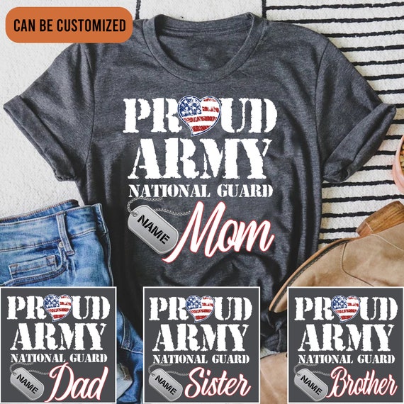 Lovely Heart Proud Army National Guard Mom Tshirt Mother Lovely Heart Proud Army National Guard Mom Tshirt Mother