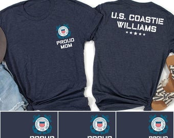 Proud Coast Guard Family Shirts of U.S. Coastie, Custom Military Support Tees, Coast Guard Graduation Gift, USCG Family Pride Apparel