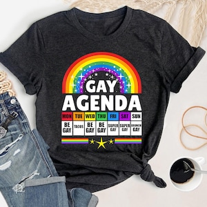 The Gay Agenda Shirt, The Gay Weekly Agenda Funny LGBT Pride Rainbow Shirt, Gay Pride Shirt, Gay Lesbian Nonbinary Shirt, Gay Shirt