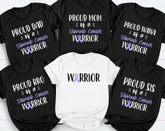 Trotse moeder van een Maagkanker Warrior T-shirt, Maagkanker Survivor Tee, Maagkanker Awareness, Maagkanker Fighter, bijpassende shirts