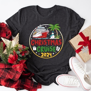Kerstcruiseschipshirts, kerstcruise vakantiecadeau, kerstcruise vakantieshirts, cruisemas-shirt, familie kerstcruise-T-shirt