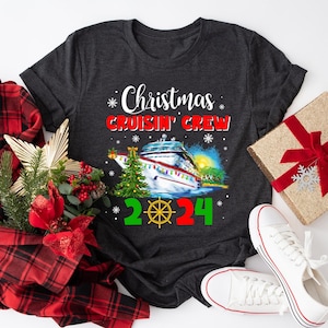 Custom Christmas Cruising Crew Shirt, Cruise Christmas 2024 Shirt, Christmas Cruise Shirt, Family Christmas Cruise Shirt, Xmas Cruise 2024