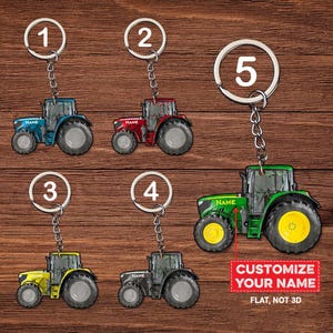 Llavero de tractor agrícola, regalo de tractor, regalo del Día del Padre