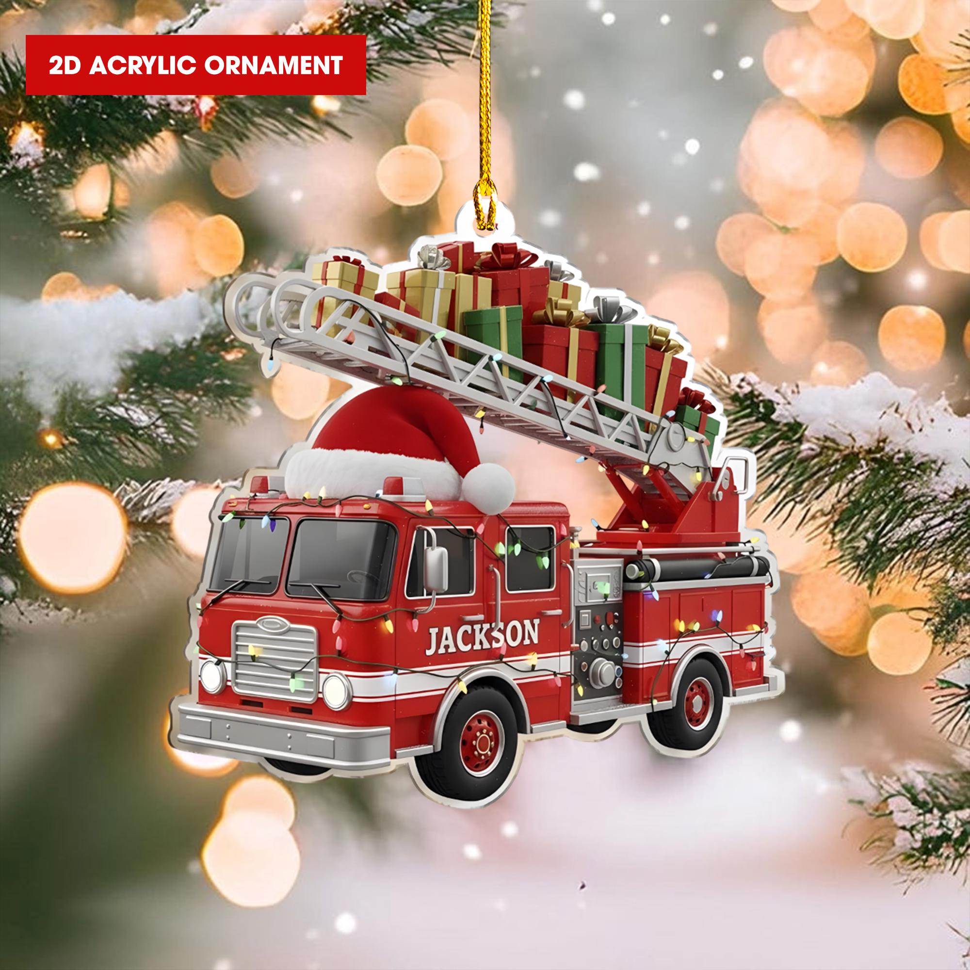 Fire truck ornament - Etsy México, image size:2000x2000