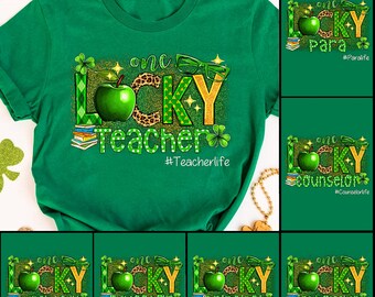 Anpassad skolskjorta för St. Patricks dag, personlig skjorta för en lycklig lärare, lärare, kurator, lunchdam, pedagog, rektor, förskollärare