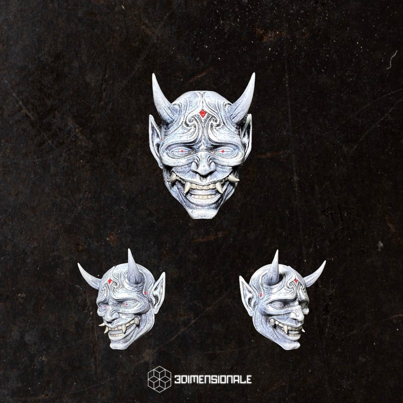 Buy Set Oni Mask Wall Decoration Mask Japanese Oni Demonic Online in