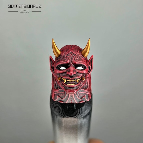 Oni Mask Artisan Keycap – Japanese Demon Keyboard Key for Cherry