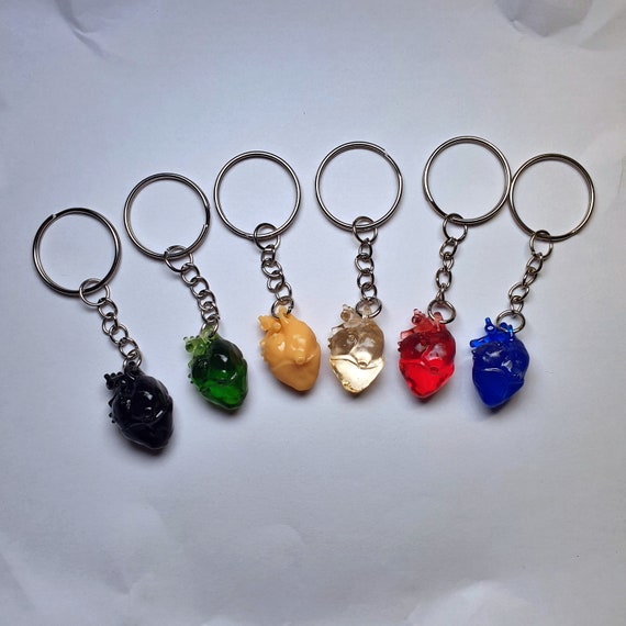 Anatomical Heart 3D Anatomical Heart Keychain Handmade Etsy