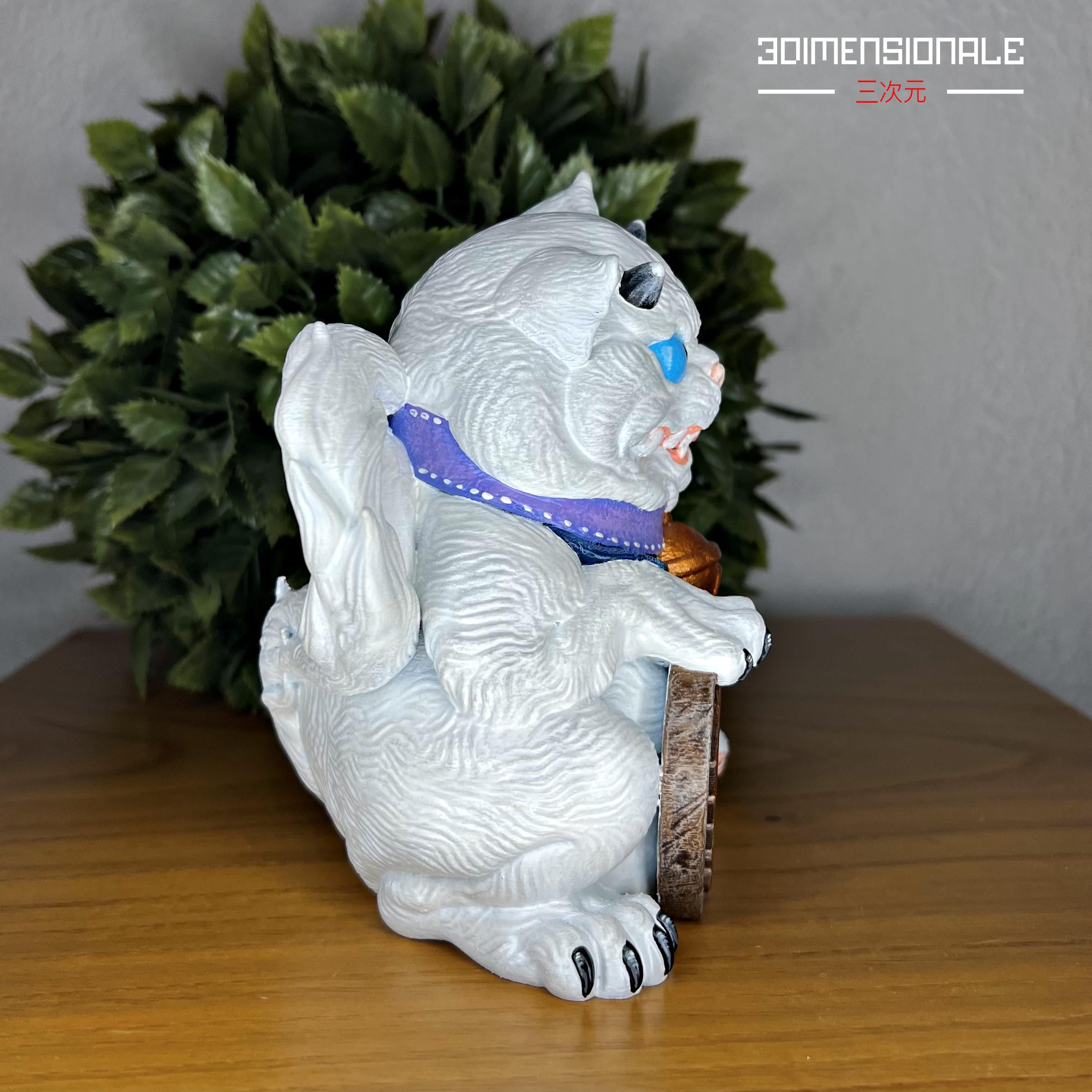 Maneki Neko Nekomata Statue – Japanese Lucky Cat Figurine Hand