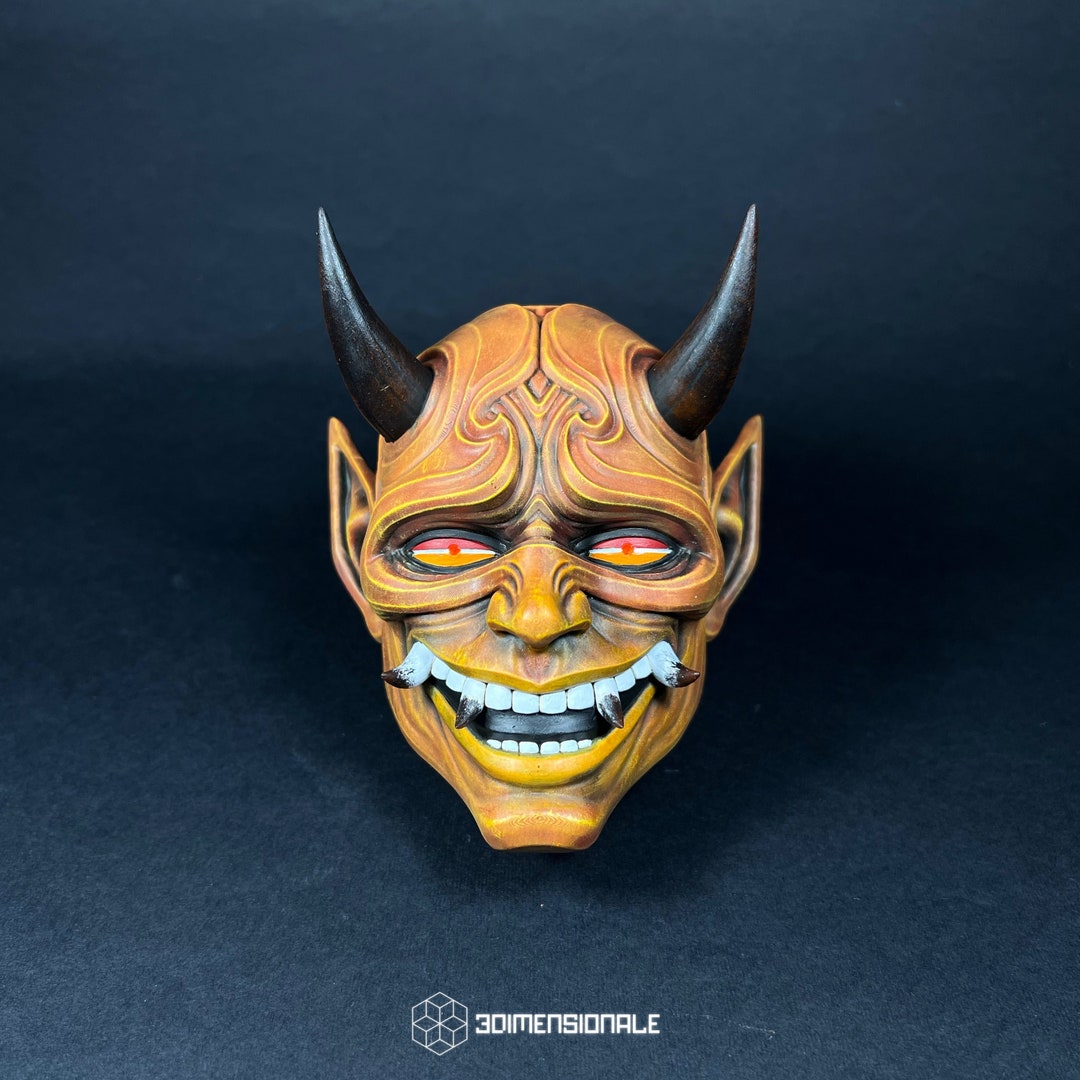 Oni Mask Wall Decoration Demonic Mask Japanese Oni Demonic Etsy
