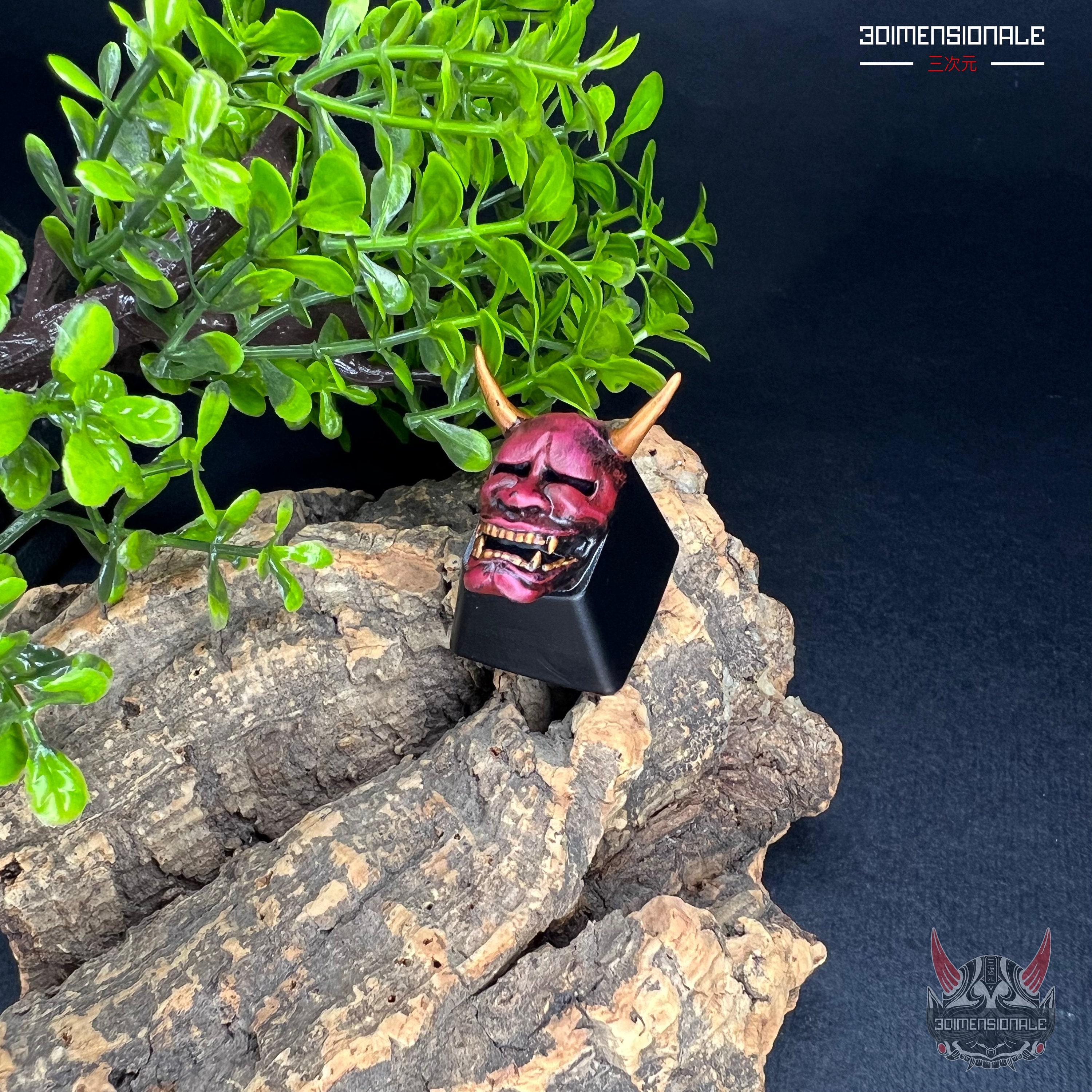 GSK Yōkai Pt. 1 Artisan keycap Hannya Artisan Keycap – Japanese Mask Keyboard Key for Cherry MX