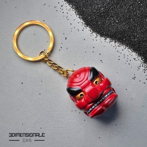 Llavero de máscara Tengu, demonio Yokai japonés, regalo para amantes del tatuaje, llavero hecho a mano, accesorio único de la cultura japonesa, para mochila y coche