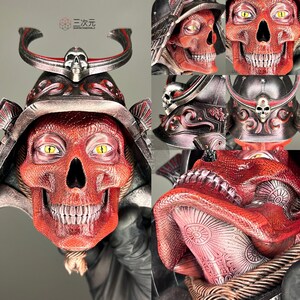 Maschera Samurai Muro Rosso & Maschera Prajna Cospiay Noh Giapponese