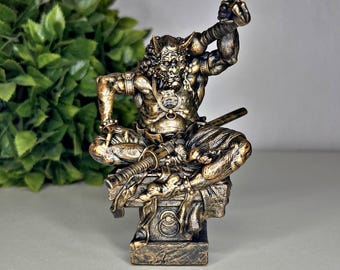 Estatua de Oni – Figura Yokai japonesa pintada a mano, decoración de demonios japoneses, artículo de colección de la mitología japonesa