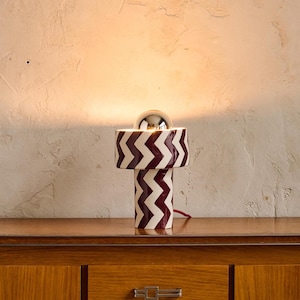 Morocco Handmade Ceramic Table Lamp | Unique decorational piece for you living room or bedroom | Housewarming gift | With bulb