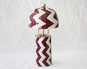 Bombay Handmade Ceramic Table Lamp | Unique decorational piece for you living room or bedroom | Housewarming gift | With bulb