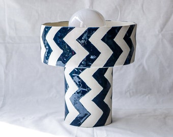 Morocco Handmade Table Lamp | Handmade porcelain lamp | Fitting included | Unique design | Living room or bedroom decoration | For her