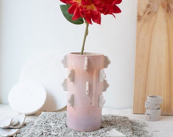 Ceramic flower vase for plant lovers | Home decor for your living room | Handmade vase | Housewarming gift | Colourful vase for living rooom