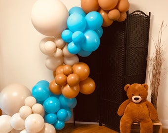 Boho Teddy Bear balloon Garland Kit | DIY Balloon Arch Kit | It's a Boy balloon | Baby Shower decor | baby shower balloons | First Birthday