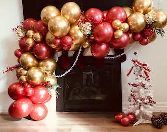 christmas balloon arch kit/christmas balloon garland/christmas balloon decorations/christmas balloon garland kit/holiday decor/holiday ballo