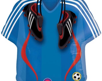 24” foil soccer jersey cleats balloon | soccer balloon | soccer decor | soccer themed party | sports decor | sports balloon | sports party