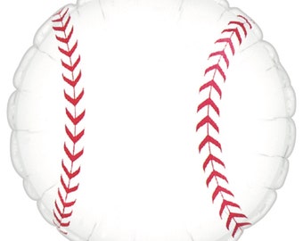 Mylar Foil Baseball balloon | baseball birthday party decor | baseball theme party | sport theme birthday decor | let’s play ball