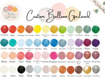 Custom Colors, Pick Own Balloon Color, DIY Balloon Garland Arch Kit, Matte Chalk Boho balloon, Biodegradable, Customizable, balloon backdrop