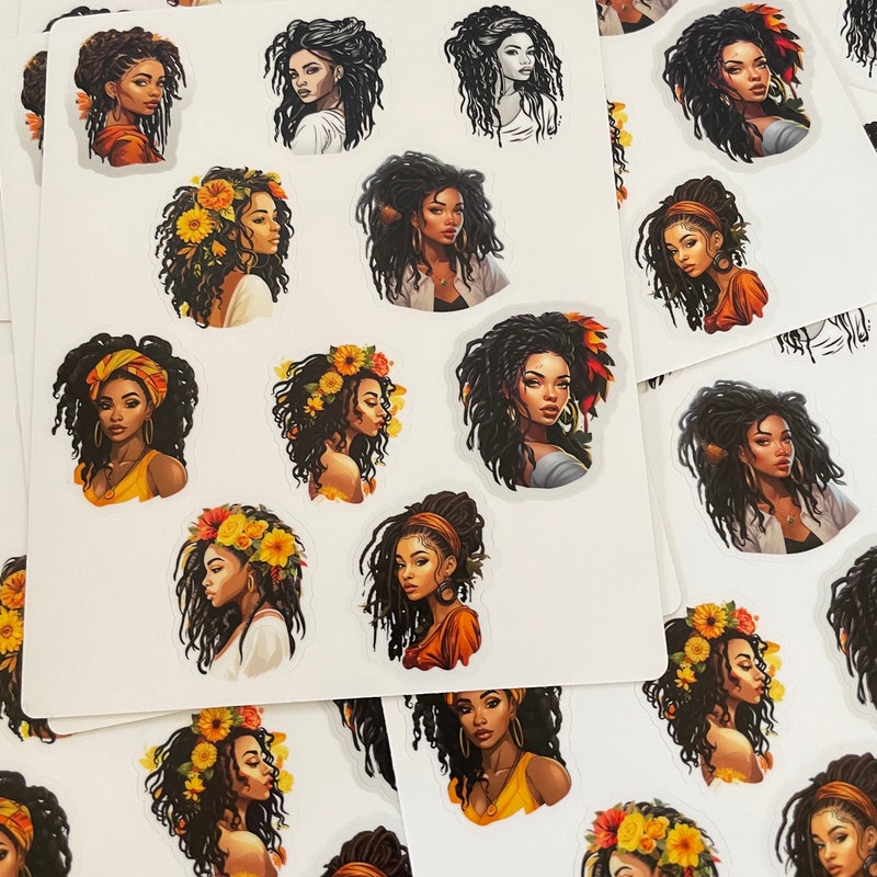 Black Girl Sticker - Etsy