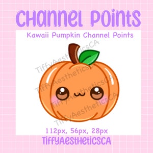 Kawaii Pumpkin Twitch Channel Points |Twitch Emote|Discord Emote|Twitch Channel Points Icon| Stream Emote