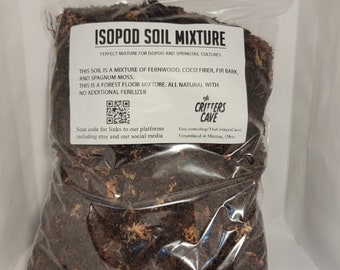 テラリウム用基質 バイオアクティブ、等脚類、ハエトリグモ、爬虫類用 | 4クォート/ 1ガロン/ 2ポンド | オーガニックABGミックス | The Critters Cave