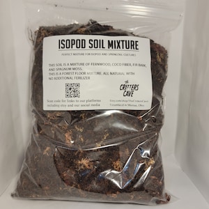 Terrarium Substrate  Bio Active, Isopods, Jumping Spiders, Reptiles | 4 quarts/ 1 Gallon/ 2 pounds | Organic ABG Mix | The Critters Cave