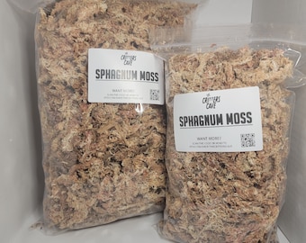 New Zealand Long Fiber Sphagnum Moss | 1Q & 1G | Low Dust | Humid Enclosures | Jumping Spiders | Isopods And Springtails | The Critters Cave