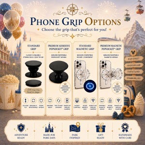 Park Map Memories | Park Adventures Collection Phone Grip | Handmade Resin Phone Grip | Badge Reel image 2