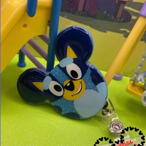 Bluey Inspired  PopSocket ®/Phone Grip/Badge Reel/Keychain