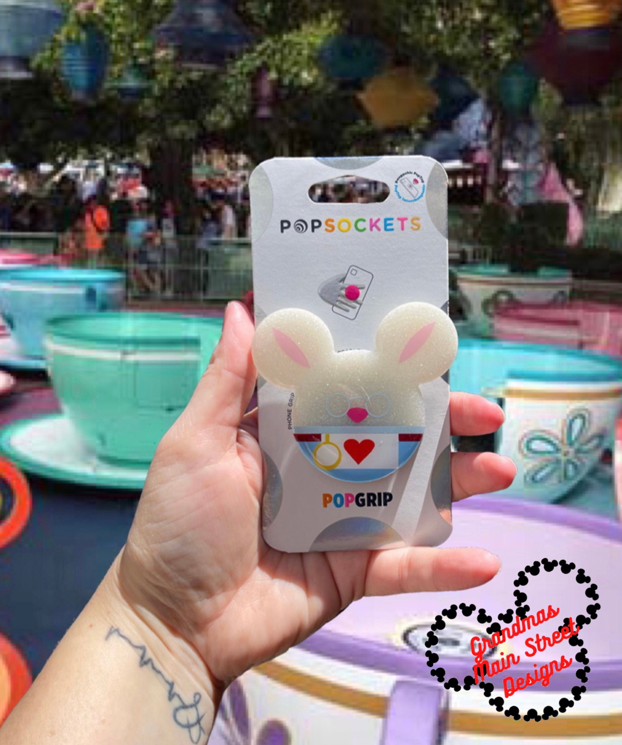 White Rabbit Inspired Disney Popsocket ®/phone Grip/badge Reel - Etsy