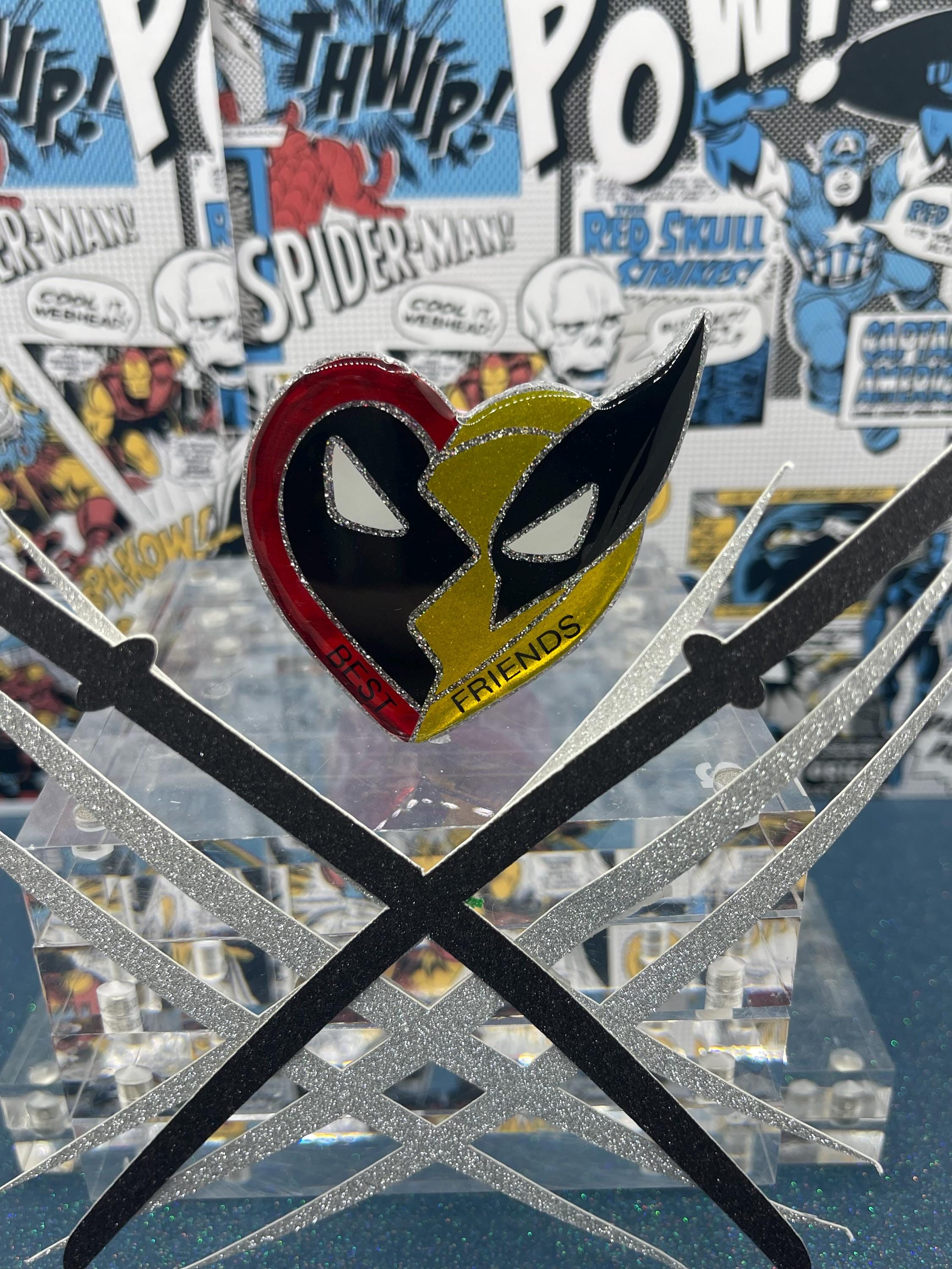 Deadpool Popsocket Deadpool X Wolverine Inspired Popsocket/phone Grip/badge Reel - Etsy