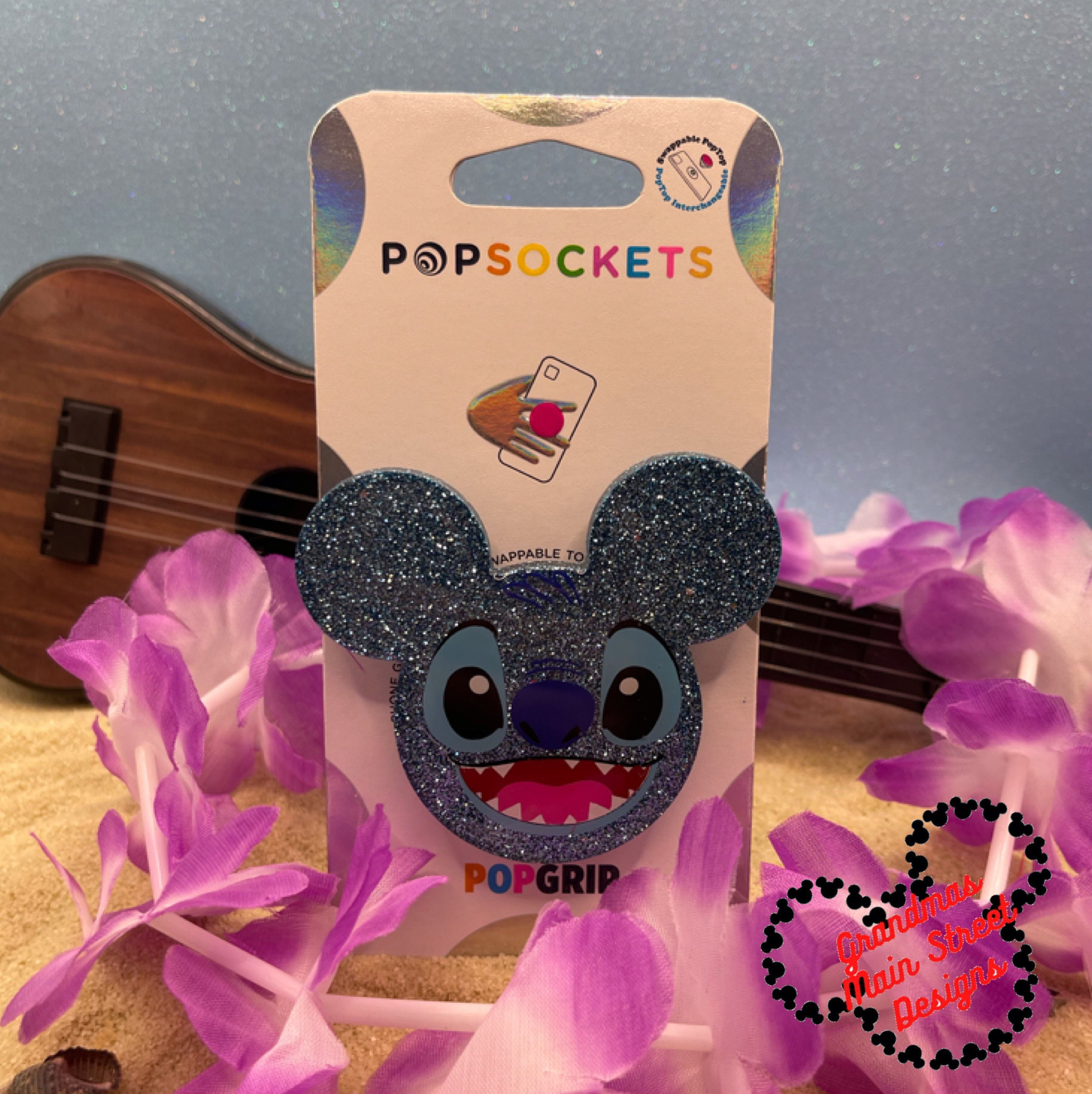Stitch Inspired Disney PopSocket ®/Phone Grip/Badge Reel