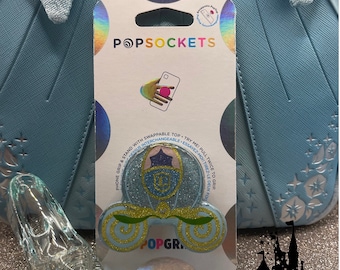 Enchanted Carriage | Midnight Magic Collection Phone Grip | Handmade Resin Phone Grip | Badge Reel