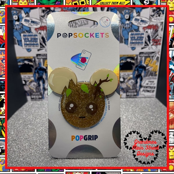 Groot Inspired PopSocket®/Phone Grip/Badge Reel/Keychain
