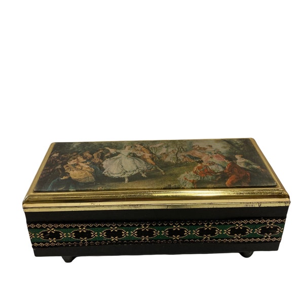 Vintage Victorian Themed Musical Jewelry Box From Japan!