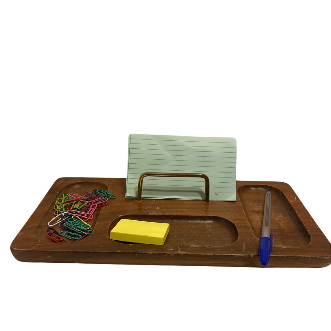 Vintage Wooden Desk Valet Style Organizer Etsy