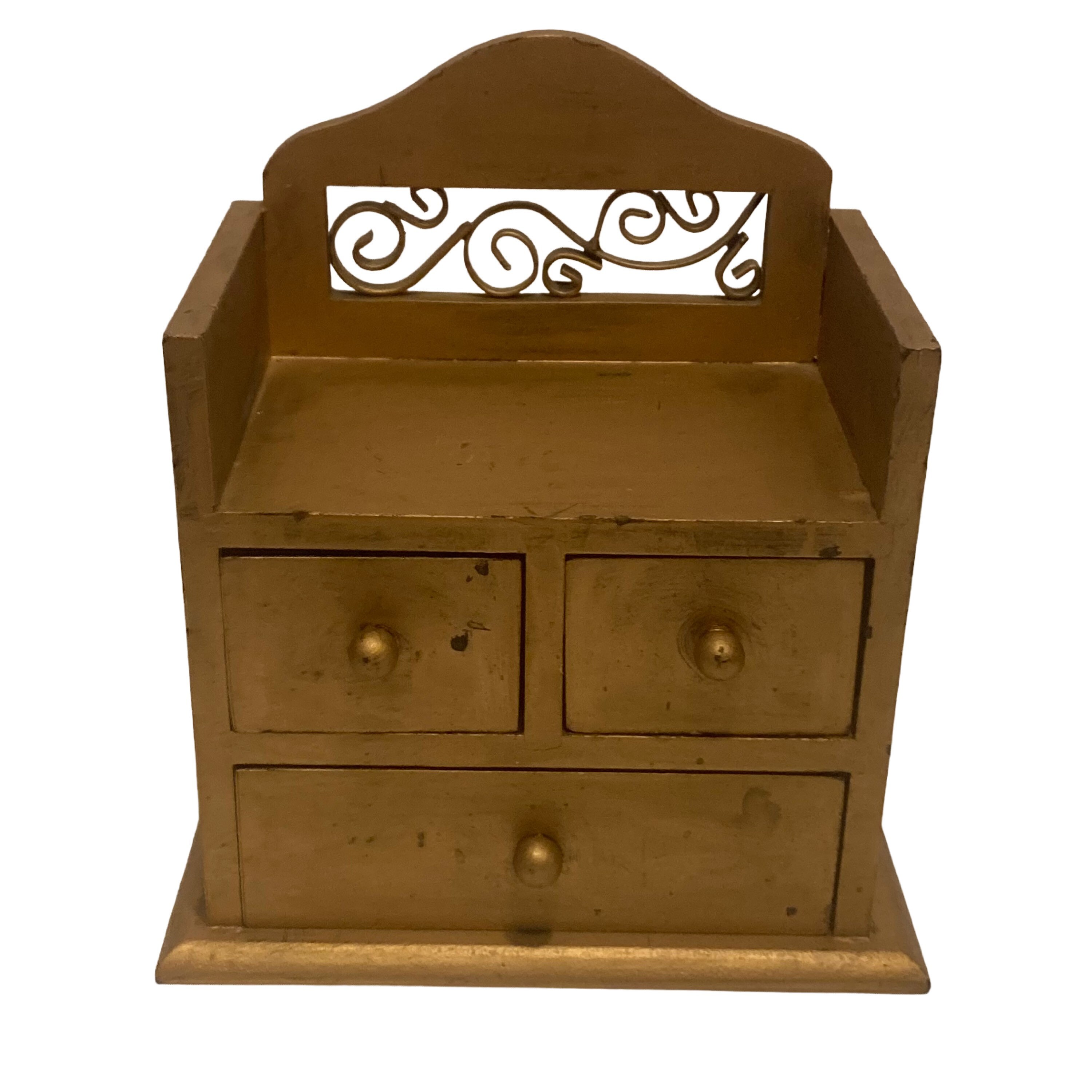 Retro Rustic Look 3 Drawer Handcrafted Mini Dresser Trinket Etsy