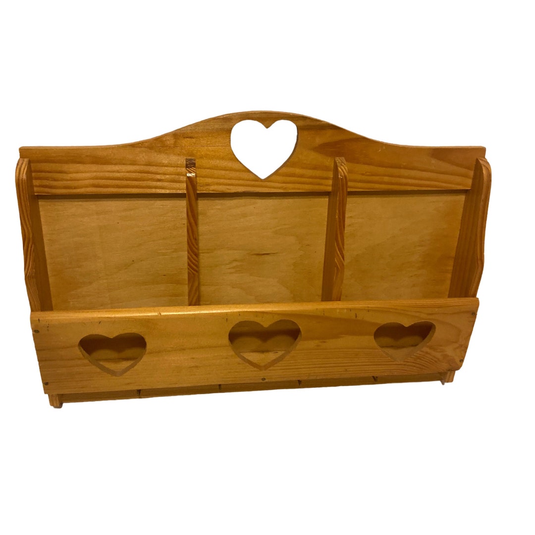 Hangable Wooden Mail and Key Holder Etsy